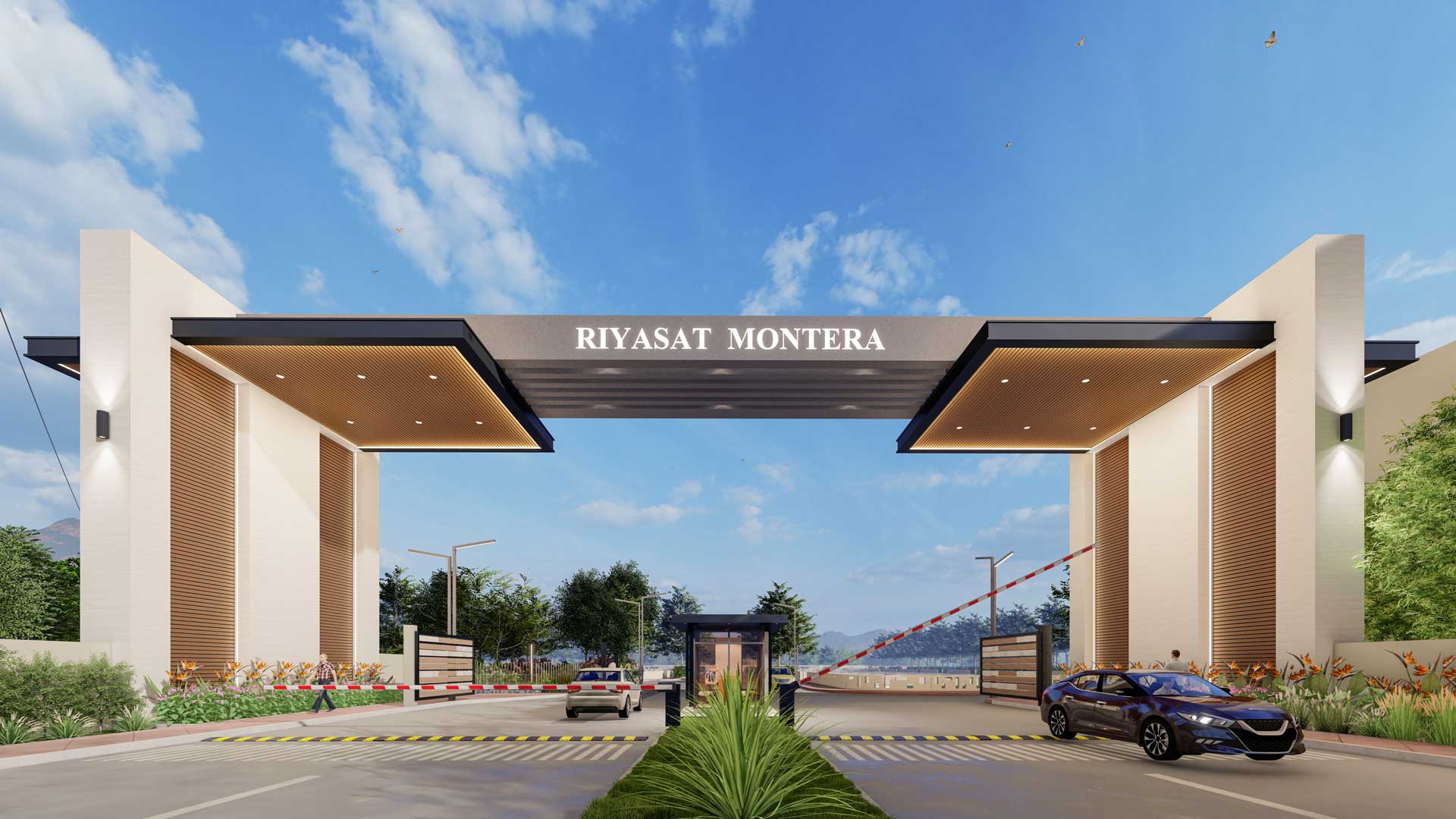 Official site entrance view of Riyasat Montera